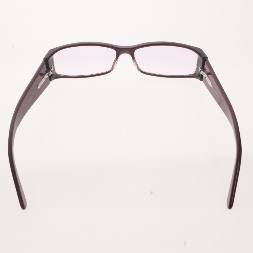 ■ GUCCI Glasses 125 GG 1531 42F Square Cell Frame Non-prescription Lenses Made in Italy Women's Wine Red with Case and Cloth