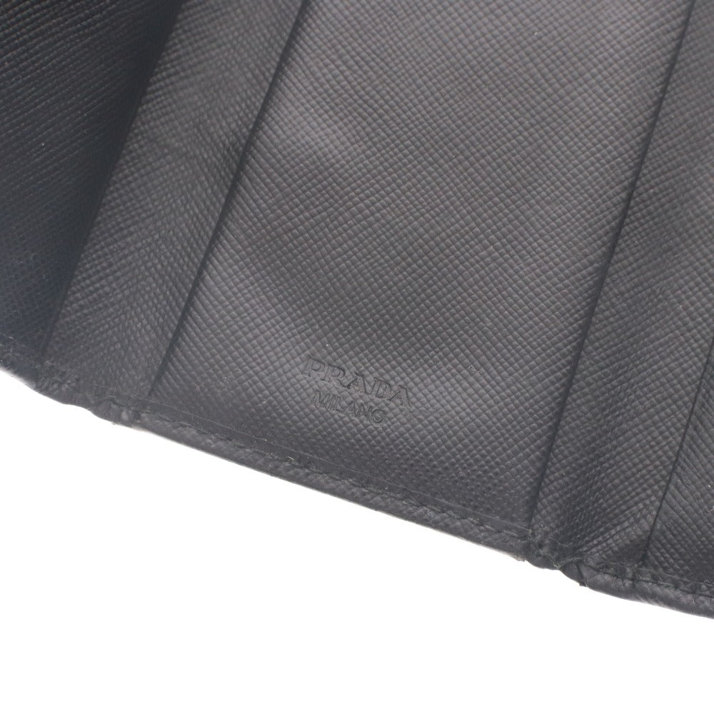 ■ PRADA Prada Key Cases, Set of 2, Bundle, Key Storage, Button, Leather, Made in Italy, Black, Navy, Imperfect
