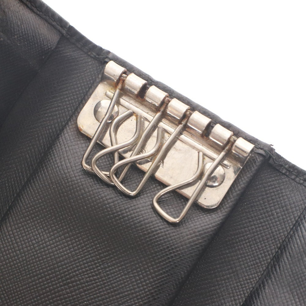 ■ PRADA Prada Key Cases, Set of 2, Bundle, Key Storage, Button, Leather, Made in Italy, Black, Navy, Imperfect