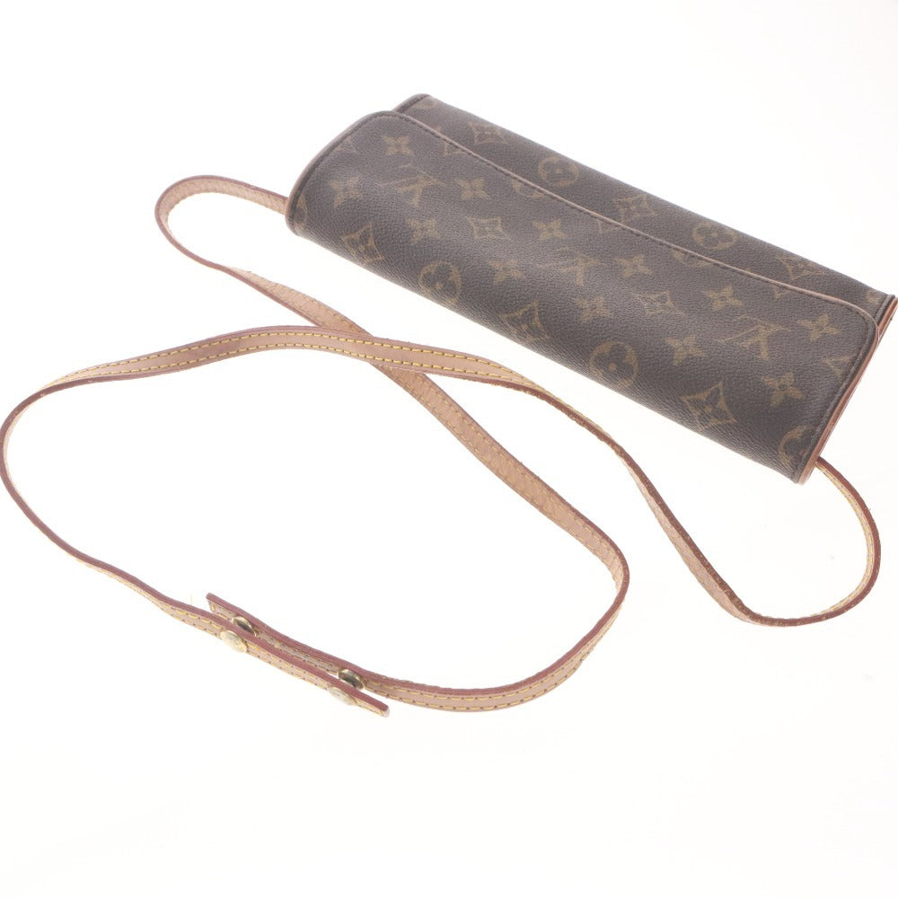 ■ LOUIS VUITTON Shoulder Bag Pouch Pochette Twin GM M51852 Canvas Monogram Pattern Pouch Men's Ladies Brown