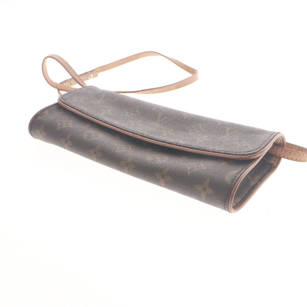 ■ LOUIS VUITTON Shoulder Bag Pouch Pochette Twin GM M51852 Canvas Monogram Pattern Pouch Men's Ladies Brown