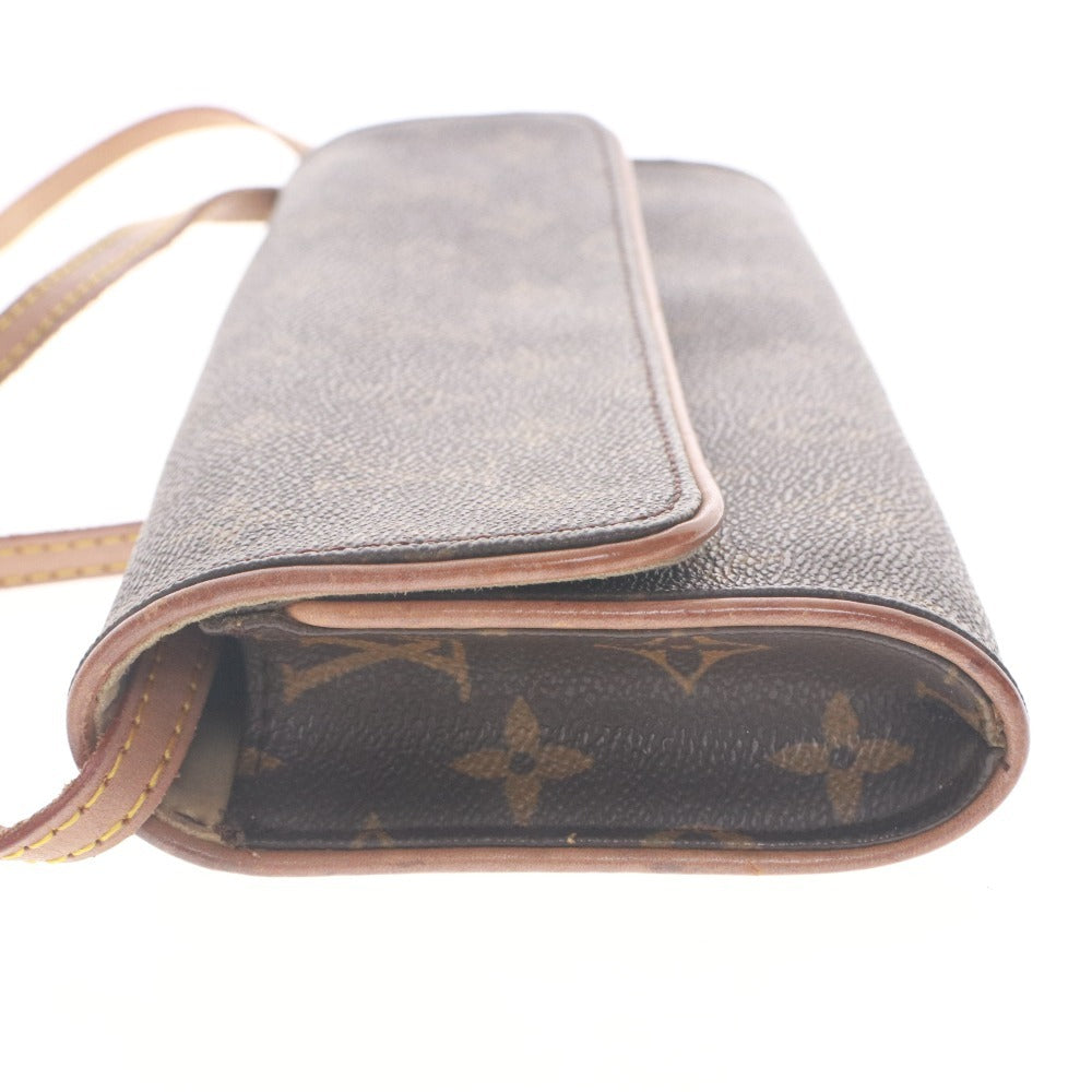 ■ LOUIS VUITTON Shoulder Bag Pouch Pochette Twin GM M51852 Canvas Monogram Pattern Pouch Men's Ladies Brown
