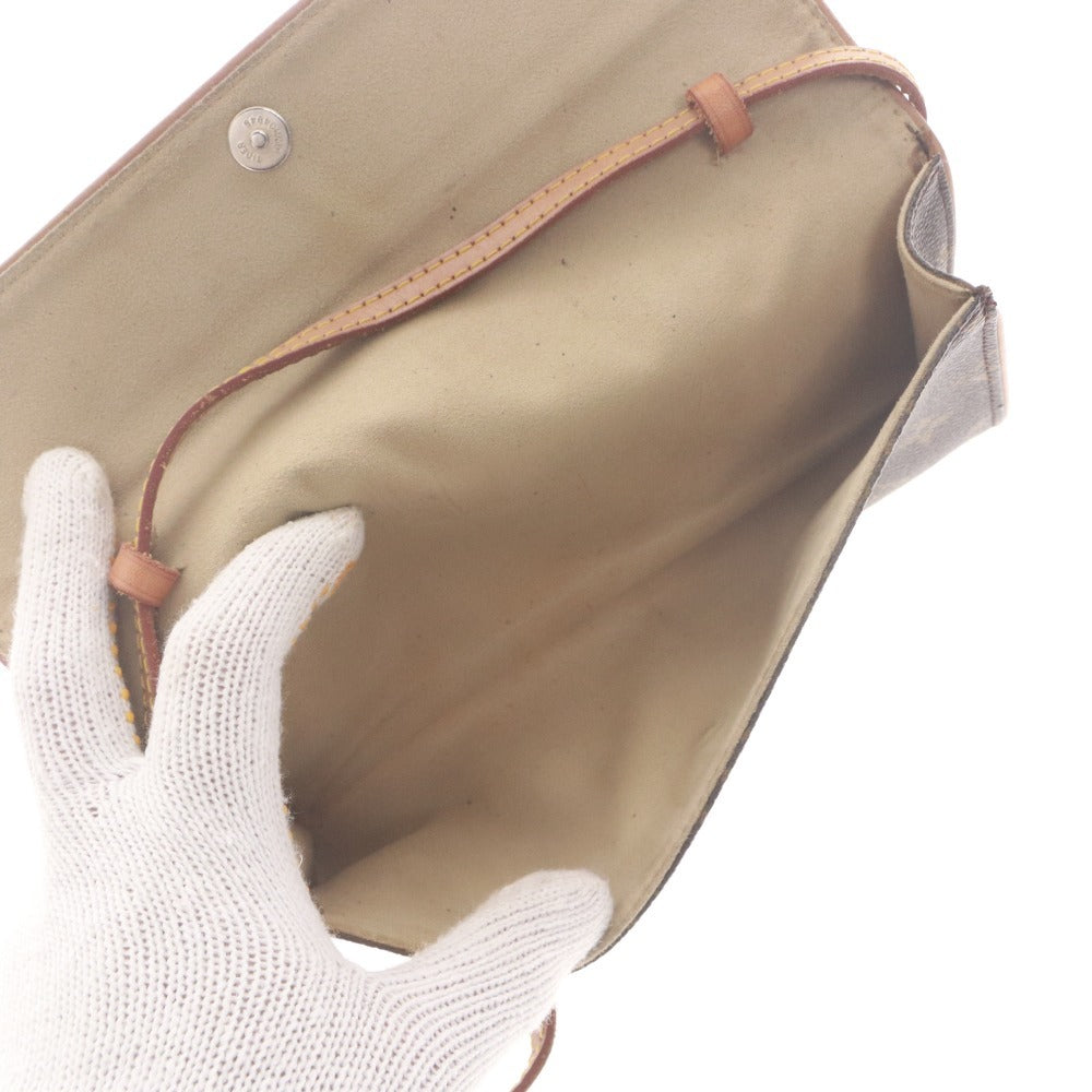 ■ LOUIS VUITTON Shoulder Bag Pouch Pochette Twin GM M51852 Canvas Monogram Pattern Pouch Men's Ladies Brown