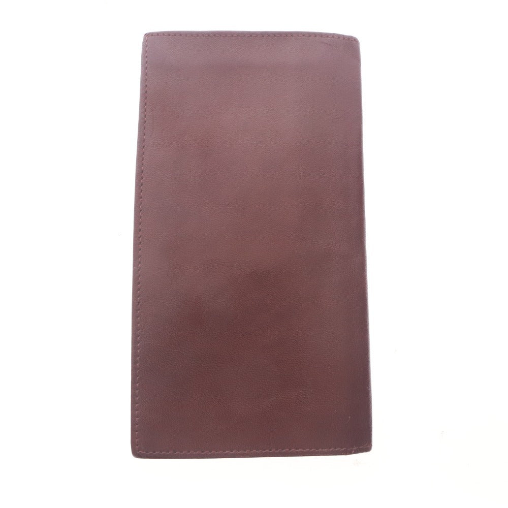 ■ Cartier Long Wallet Bi-fold Leather Logo Must Line Card Bill Compartment Men's Women's Bordeaux