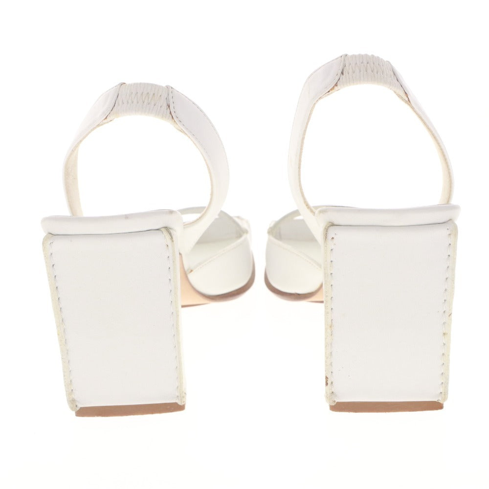 ■ FENDI Pumps High Heels Shoes Sandals Leather Italian Made Ladies 34 1/2 (21.5cm equivalent) White with box