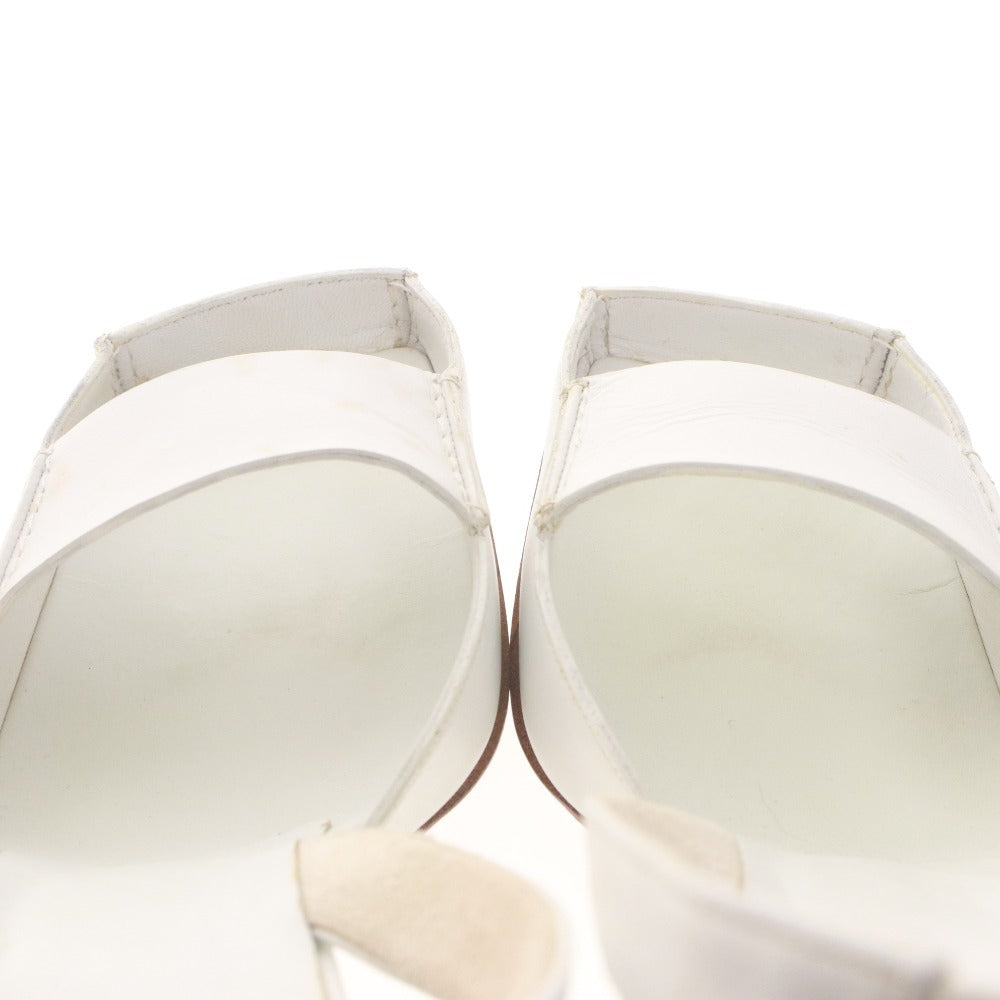 ■ FENDI Pumps High Heels Shoes Sandals Leather Italian Made Ladies 34 1/2 (21.5cm equivalent) White with box