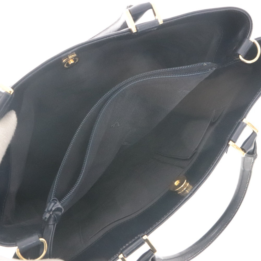 ■ キタムラ Kitamura ハンドバッグ ショルダー 鞄 2way トート ビジネス 革 レザー メンズ レディース ネイビー 箱付き 未使用(傷有)
