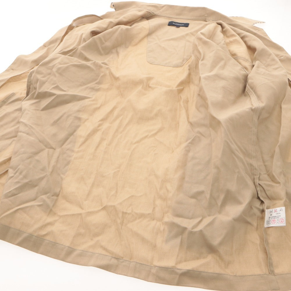 ■ BURBERRY LONDON バーバリー 紳士パジャマ セットアップ シャツジャケット 長袖 イージーパンツ ルームウェア メンズ LB ベージュ系