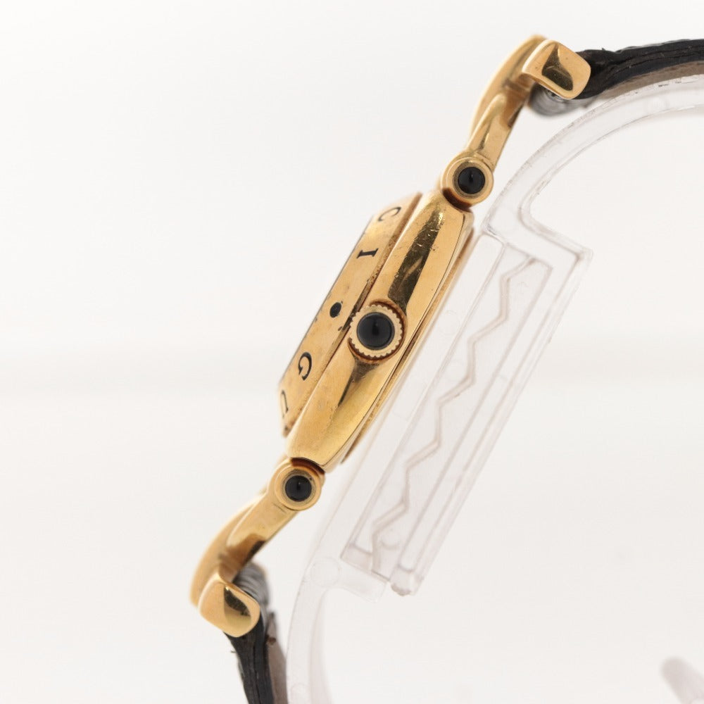 ■ GUCCI グッチ 腕時計 ホースビット 6300L 刻印 0062904 クオーツ スクエア ヴィンテージ レディース ゴールド ブラック 動作未確認