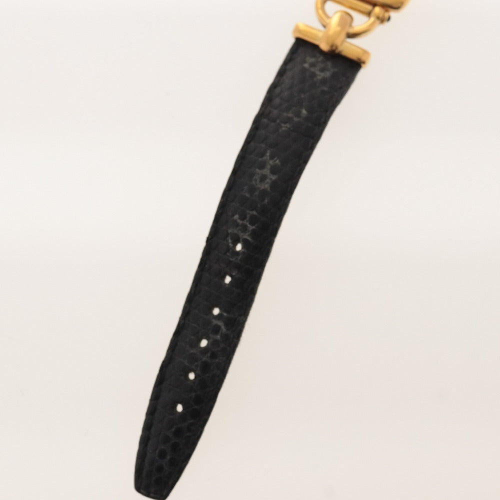 ■ GUCCI グッチ 腕時計 ホースビット 6300L 刻印 0062904 クオーツ スクエア ヴィンテージ レディース ゴールド ブラック 動作未確認