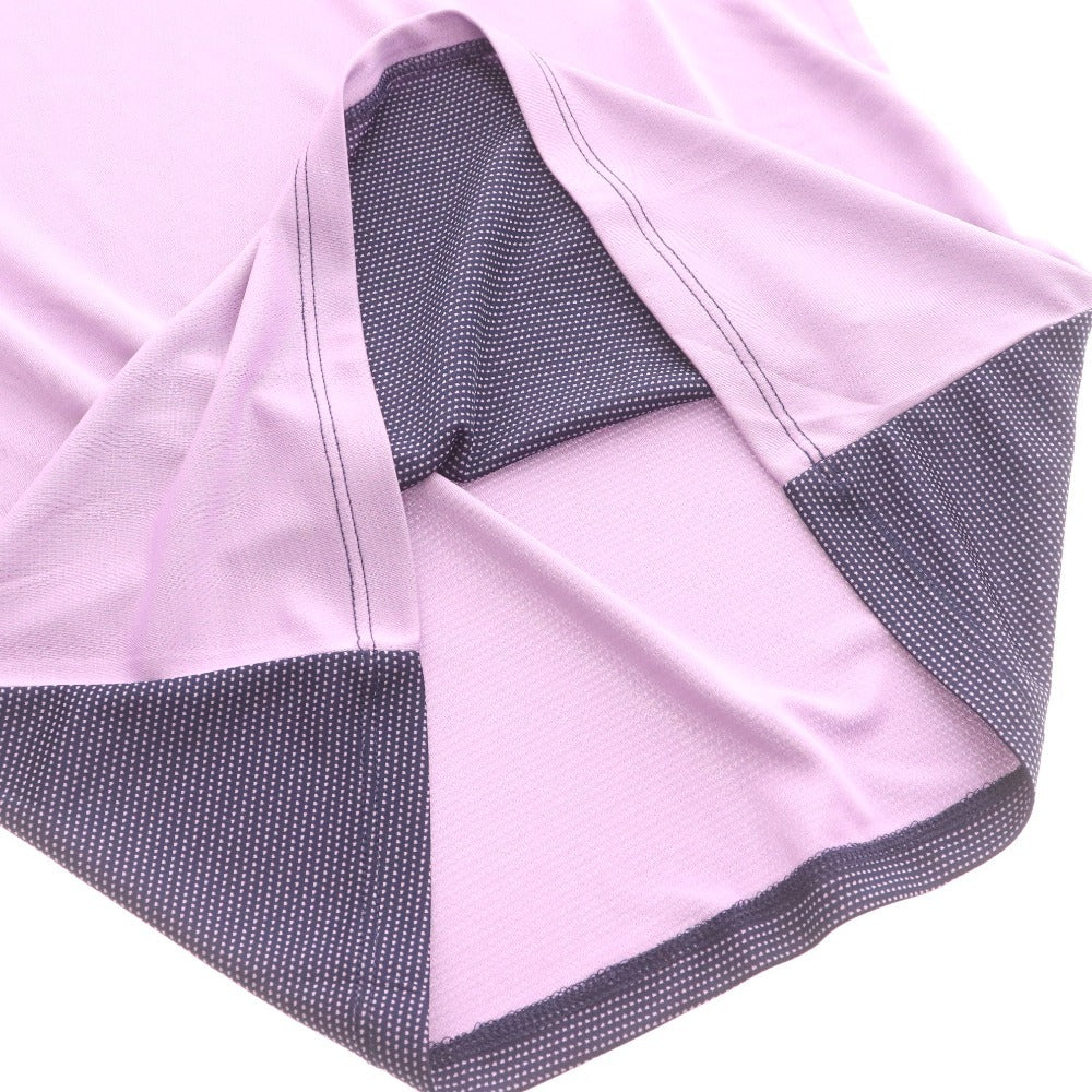 ■ FILA フィラ テニスウェア Tシャツ 半袖 トップス 総柄 ロゴ プリント ランニングウェア レディース M ライトパープル タグ付き 未使用