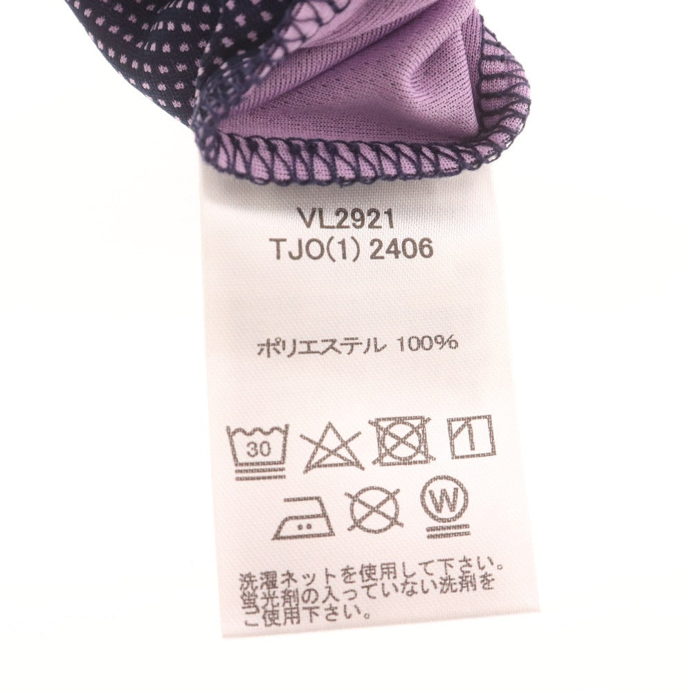 ■ FILA フィラ テニスウェア Tシャツ 半袖 トップス 総柄 ロゴ プリント ランニングウェア レディース M ライトパープル タグ付き 未使用