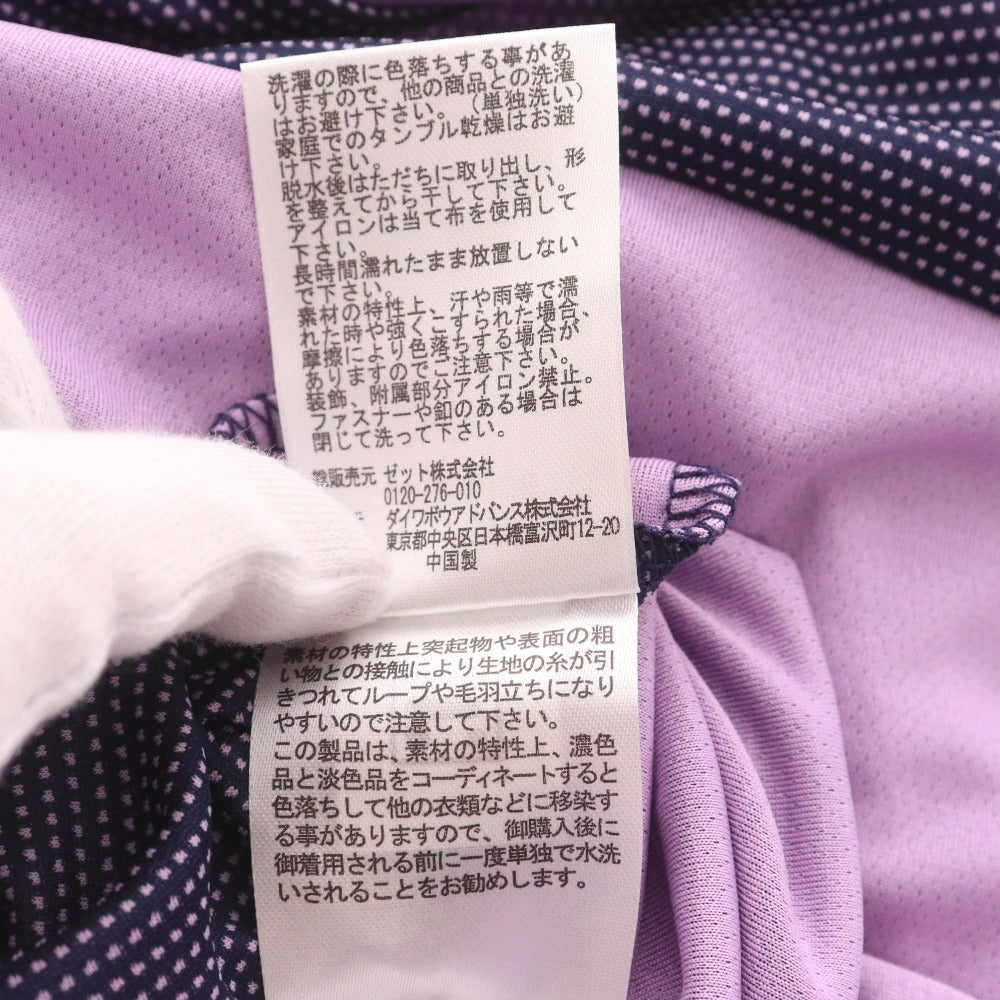 ■ FILA フィラ テニスウェア Tシャツ 半袖 トップス 総柄 ロゴ プリント ランニングウェア レディース M ライトパープル タグ付き 未使用