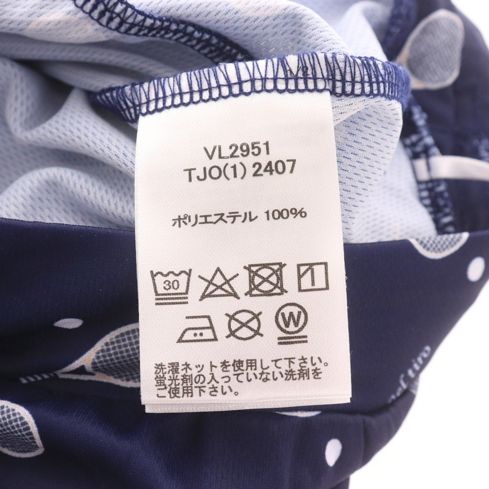 ■ FILA フィラ テニスウェア キャロットパンツ ボトムス ラケット柄 総柄 ロゴ プリント レディース M ネイビー タグ付き 未使用