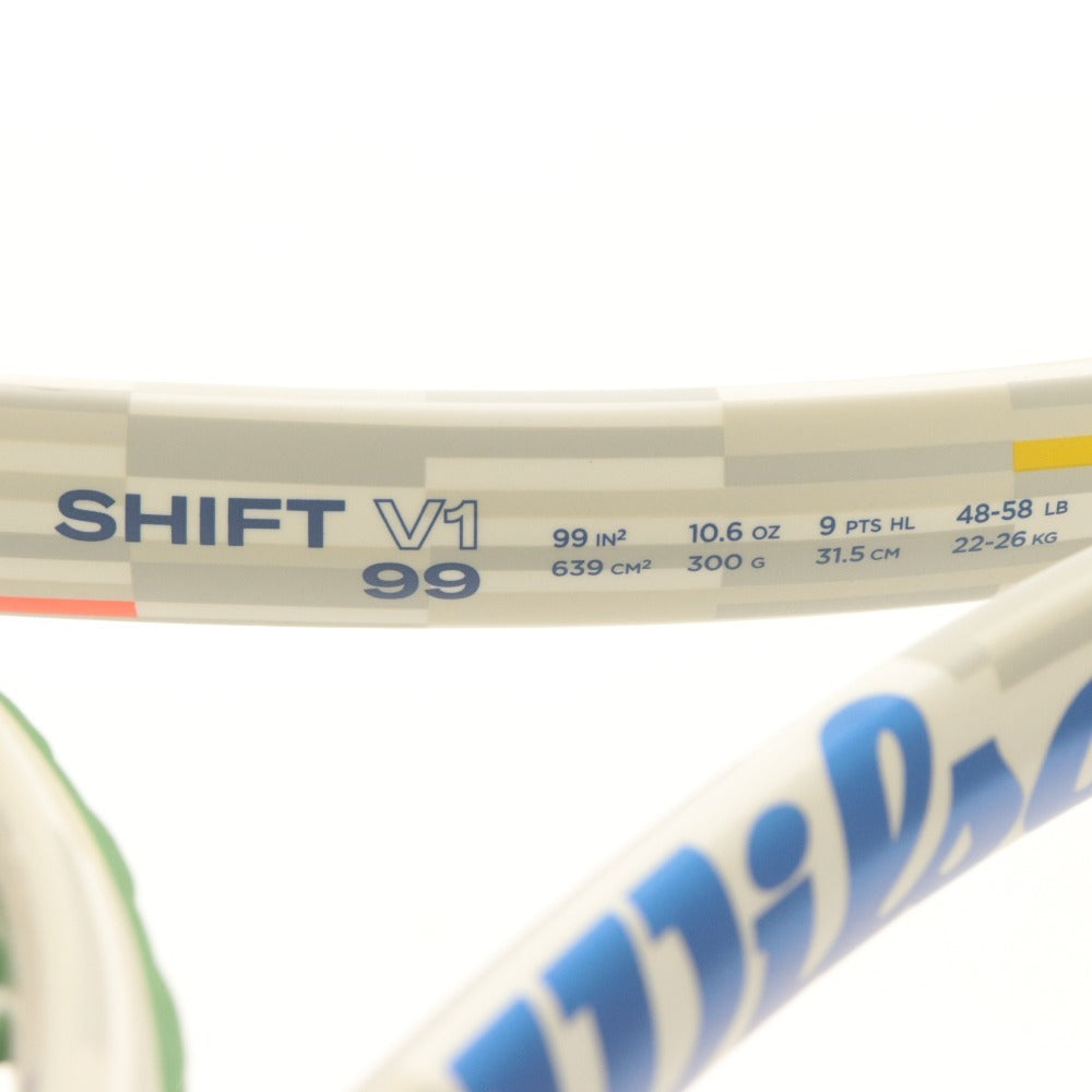 Wilson Shift 99 V1 Tennis Racket, 2025 US Open Model, 99-inch, 300g, G2, Full Length, White