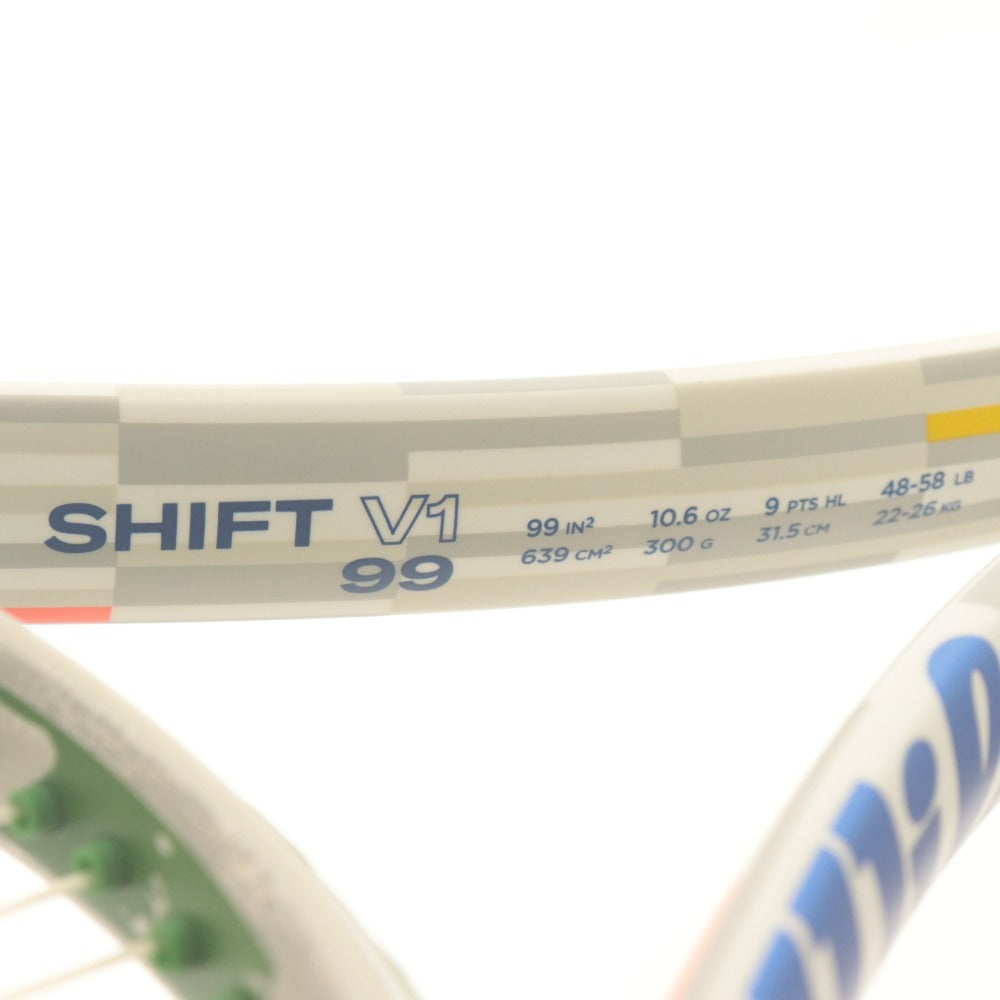 ■ ウィルソン 硬式テニスラケット SHIFT 99 V1 US OPEN 2025 シフト USオープンモデル G2 99インチ 300g 全長68.5cm ガット有 白 等