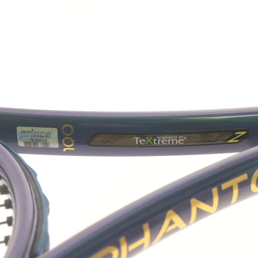 ■ prince プリンス 硬式テニスラケット PHANTOM 100 7TJ232 ファントム G1 100インチ305g 全長68.5cm ガット有 ブルーグリーン系