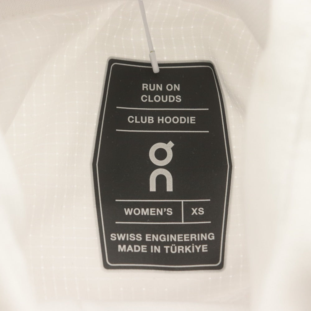 ■ On オン スウェットシャツ 長袖 トップス CLUB HOODIE クラブフーディー フード付き ロゴ レディース XS (日本S~M) 白 ホワイト 未使用