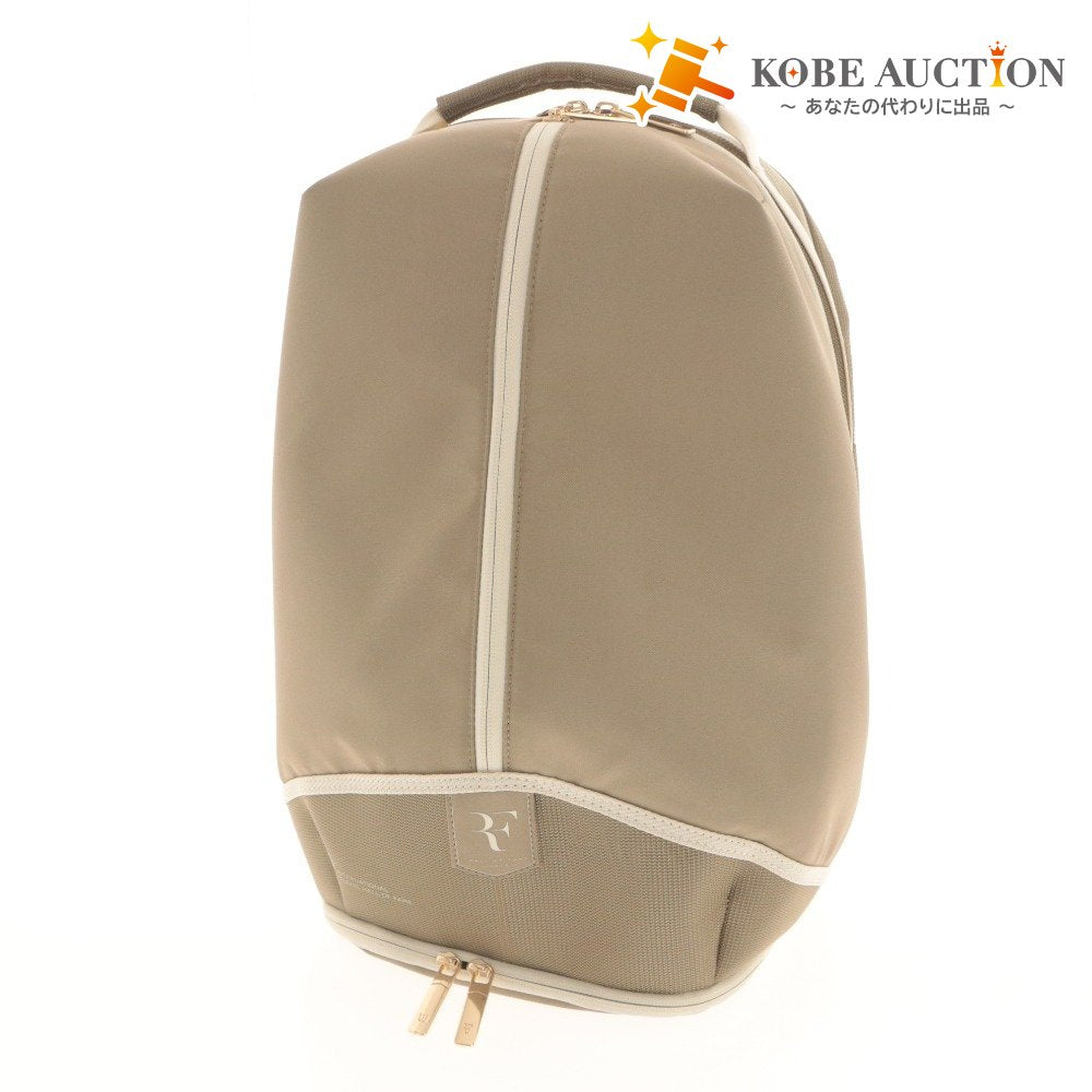 ■ Wilson ウィルソン テニスバッグ リュック RF 01 Hall Of Fame Tennis Backpack WRB0000601NS ファスナー ポケット 未使用 ベージュ系