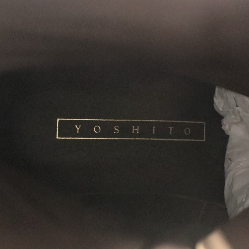 ■ YOSHITO ヨシト ブーツ スクエアトゥ センターシーム フィットショートブーツ Y9906 レディース 23.5cm ベージュ系 箱付き 未使用