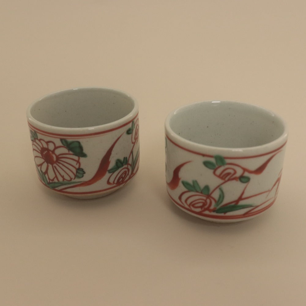 ■ Living National Treasure Kato Takao Tokkuri and Choko Sake Set (3 pieces), Kobei-gama, Gosu Akae, Sake Ware, Sake Cups, Guinomi, Ceramic Art, With Accessories, Unused