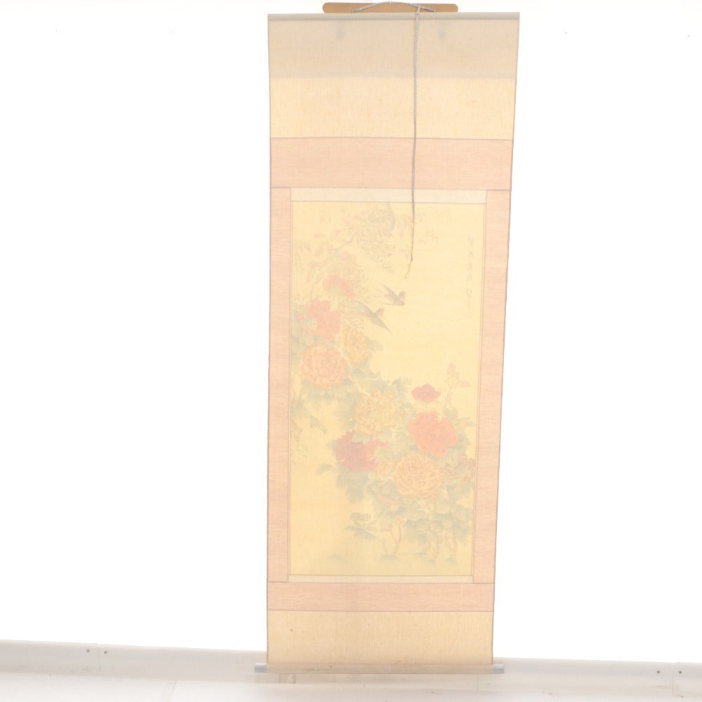 ■ Hanging scroll - Bamboo and Snow, Purple Swallows Flying - Fine Art Collection - Hanging Scroll with Case and Wooden Box
