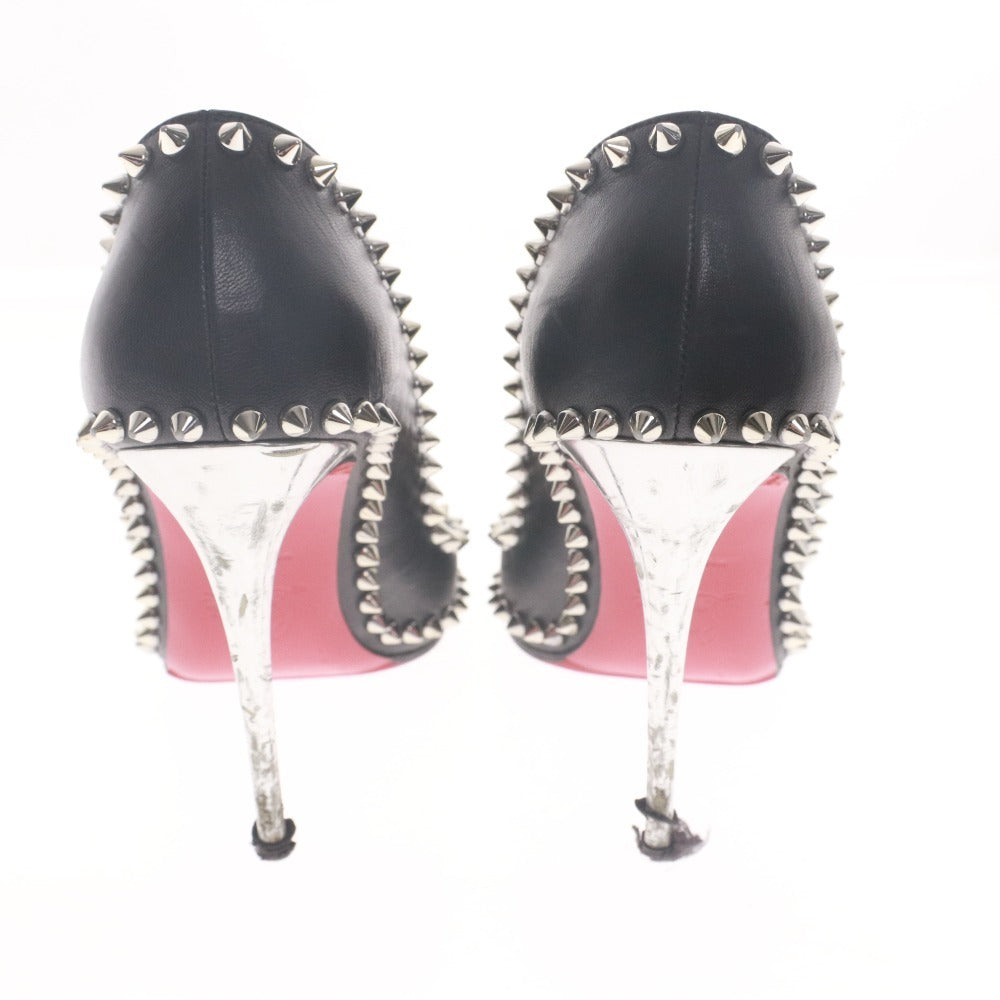 ■ クリスチャンルブタン Christian Louboutin パンプス 靴 スタッズ ハイヒール ポインテッドトゥ レディース 37 (24.0cm相当) ブラック