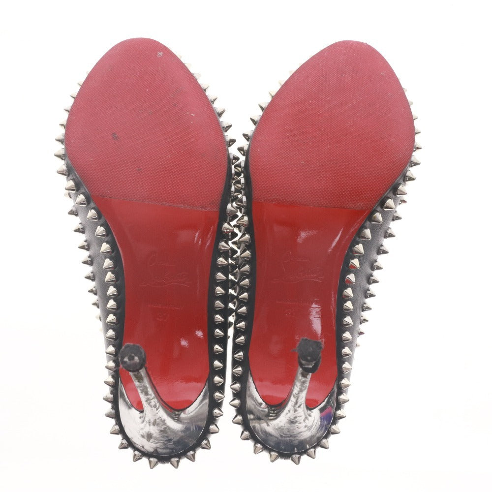 ■ クリスチャンルブタン Christian Louboutin パンプス 靴 スタッズ ハイヒール ポインテッドトゥ レディース 37 (24.0cm相当) ブラック