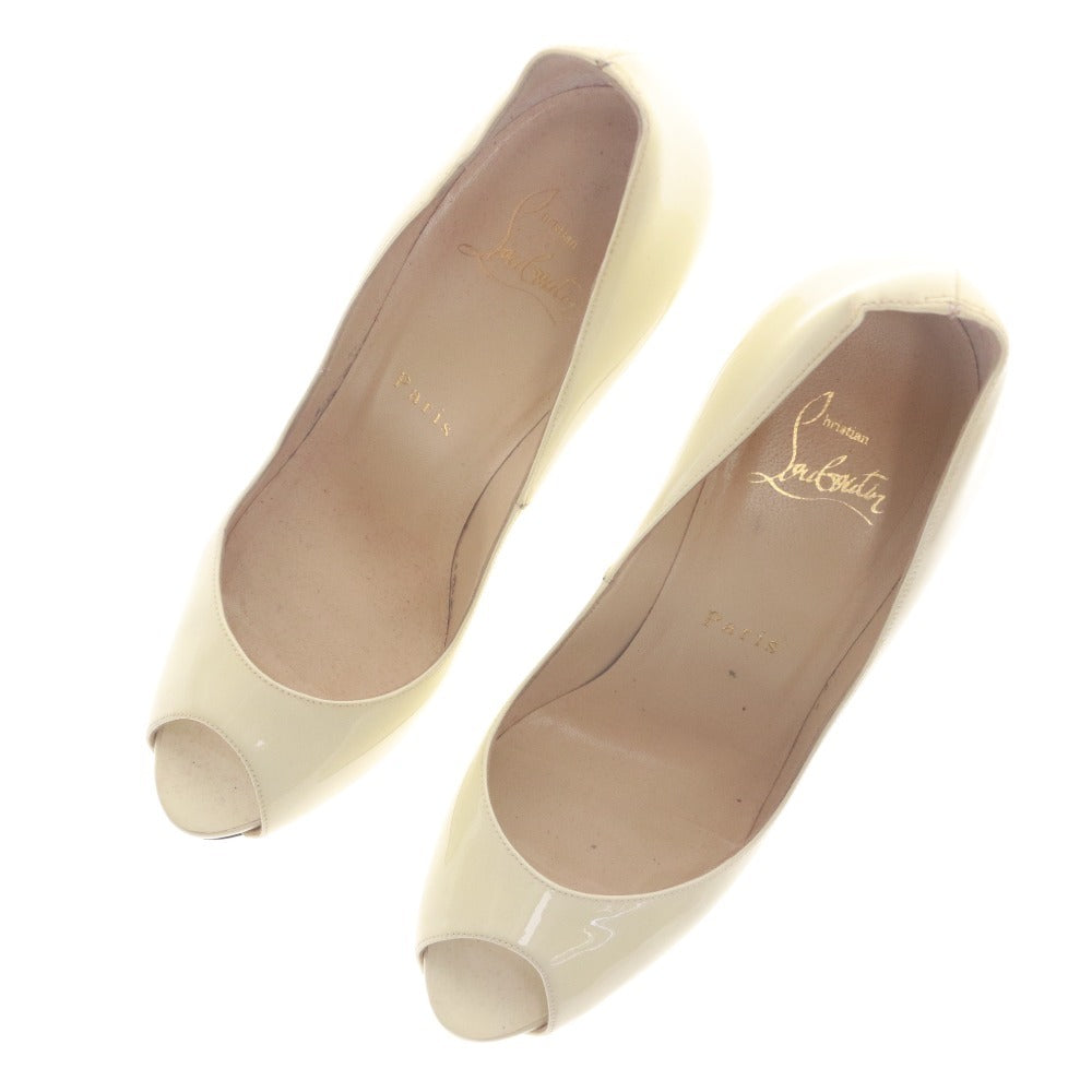 ■ クリスチャンルブタン Christian Louboutin パンプス サンダル 靴 ハイヒール オープントゥ レディース 37 (24.0cm相当) ホワイト