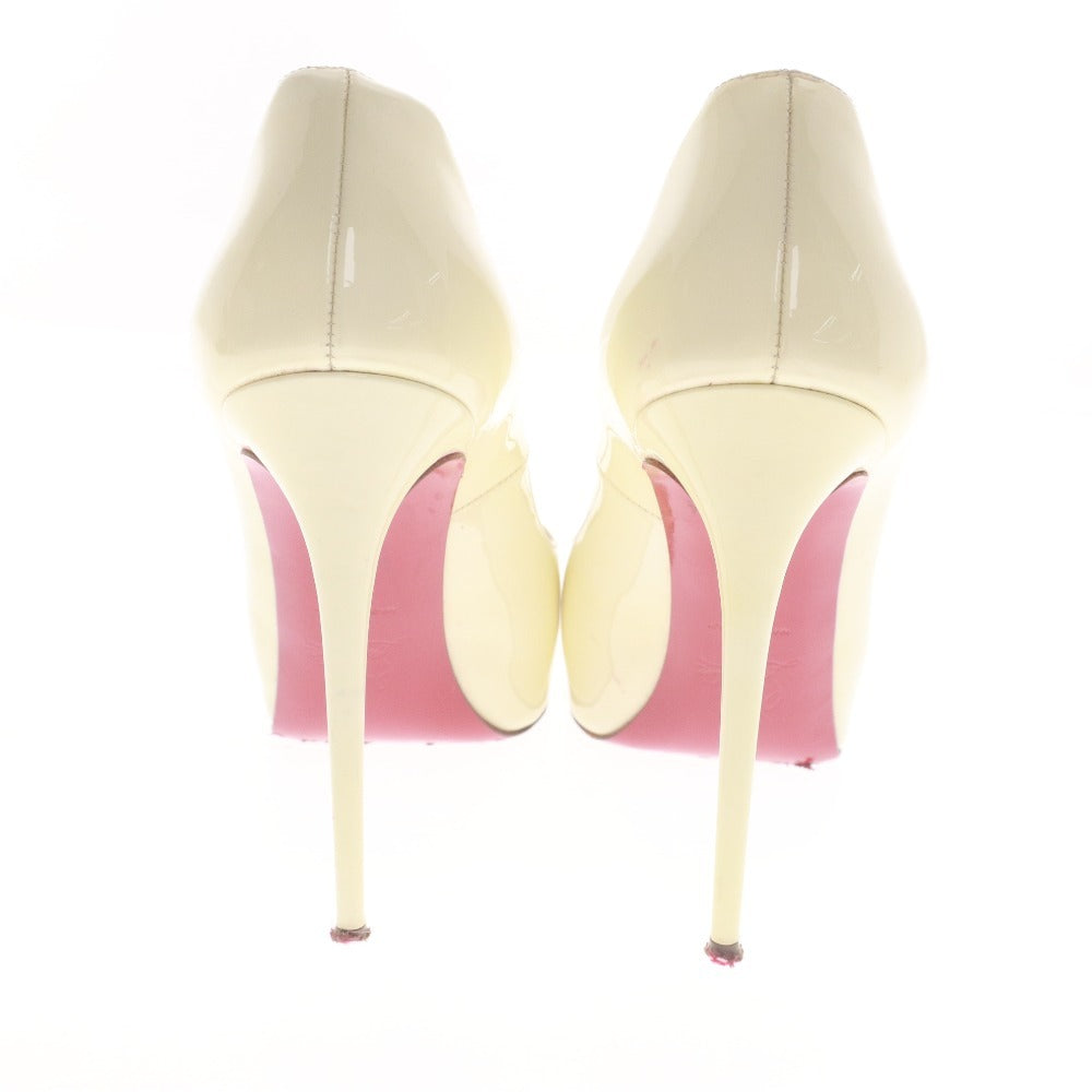 ■ クリスチャンルブタン Christian Louboutin パンプス サンダル 靴 ハイヒール オープントゥ レディース 37 (24.0cm相当) ホワイト