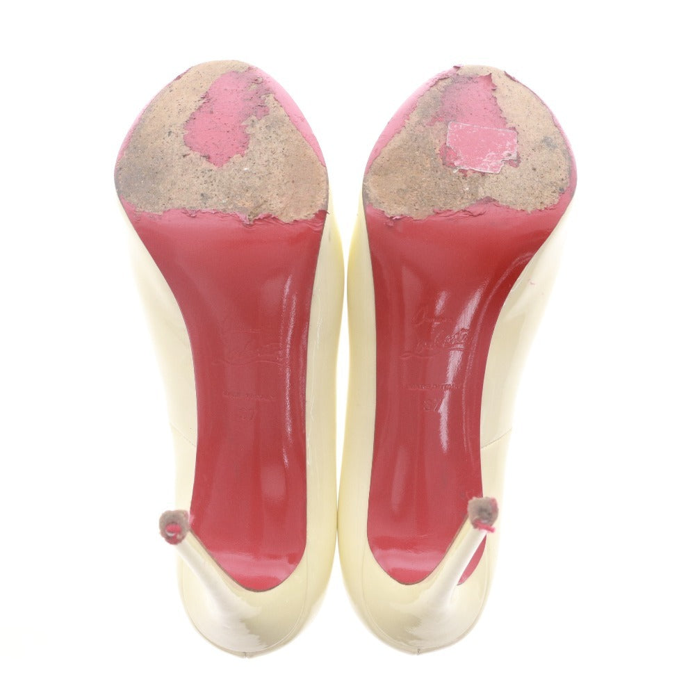 ■ クリスチャンルブタン Christian Louboutin パンプス サンダル 靴 ハイヒール オープントゥ レディース 37 (24.0cm相当) ホワイト