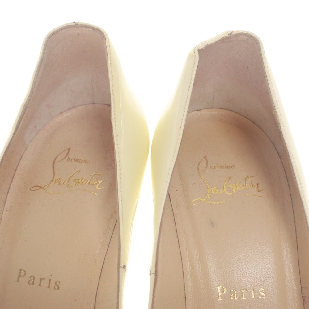 ■ クリスチャンルブタン Christian Louboutin パンプス サンダル 靴 ハイヒール オープントゥ レディース 37 (24.0cm相当) ホワイト