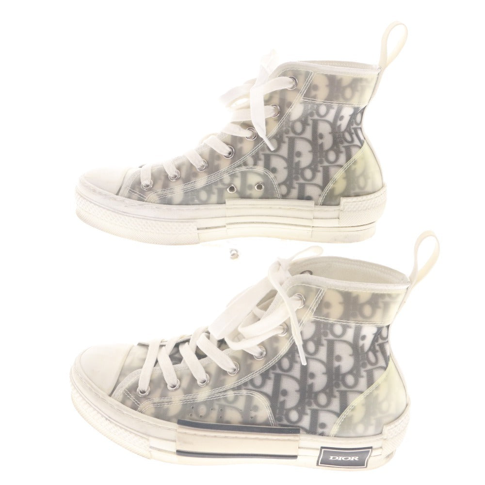 ■ ディオール Dior スニーカー シューズ 靴 オブリーク B23 ハイトップスニーカー ハイカット レディース 37 (24.0cm相当) ホワイト