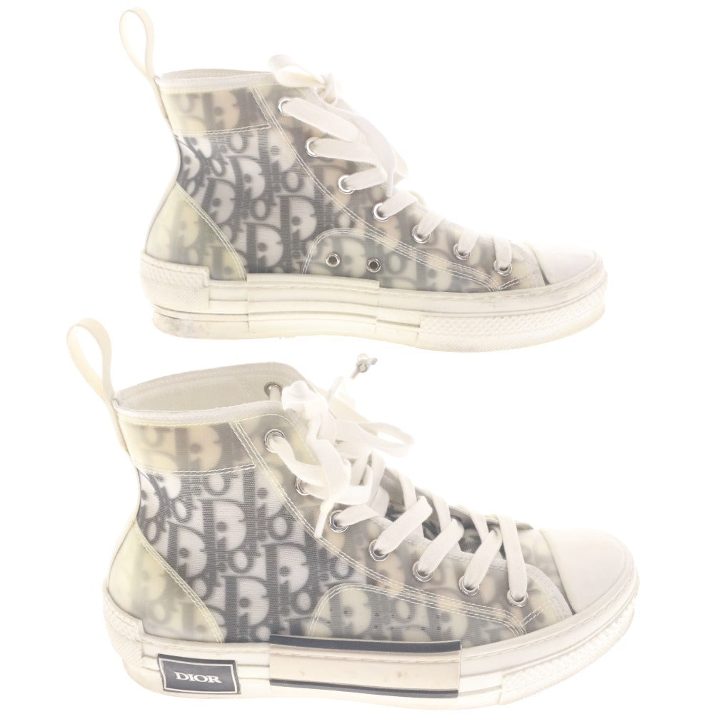 ■ ディオール Dior スニーカー シューズ 靴 オブリーク B23 ハイトップスニーカー ハイカット レディース 37 (24.0cm相当) ホワイト