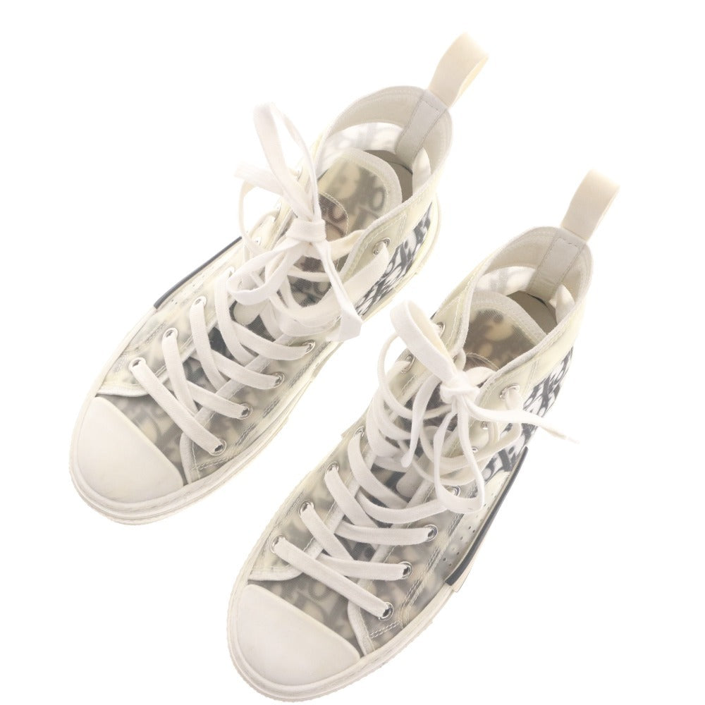 ■ ディオール Dior スニーカー シューズ 靴 オブリーク B23 ハイトップスニーカー ハイカット レディース 37 (24.0cm相当) ホワイト