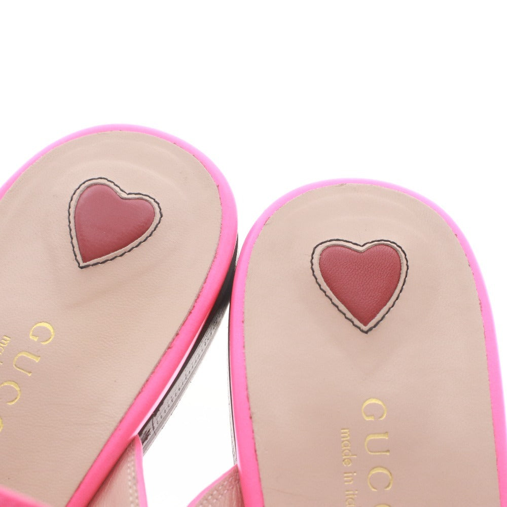 ■ GUCCI グッチ サンダル ミュール シューズ 靴 hホースビット イタリア製 レディース 37 1/2 (24.0cm~24.5cm相当) ピンク