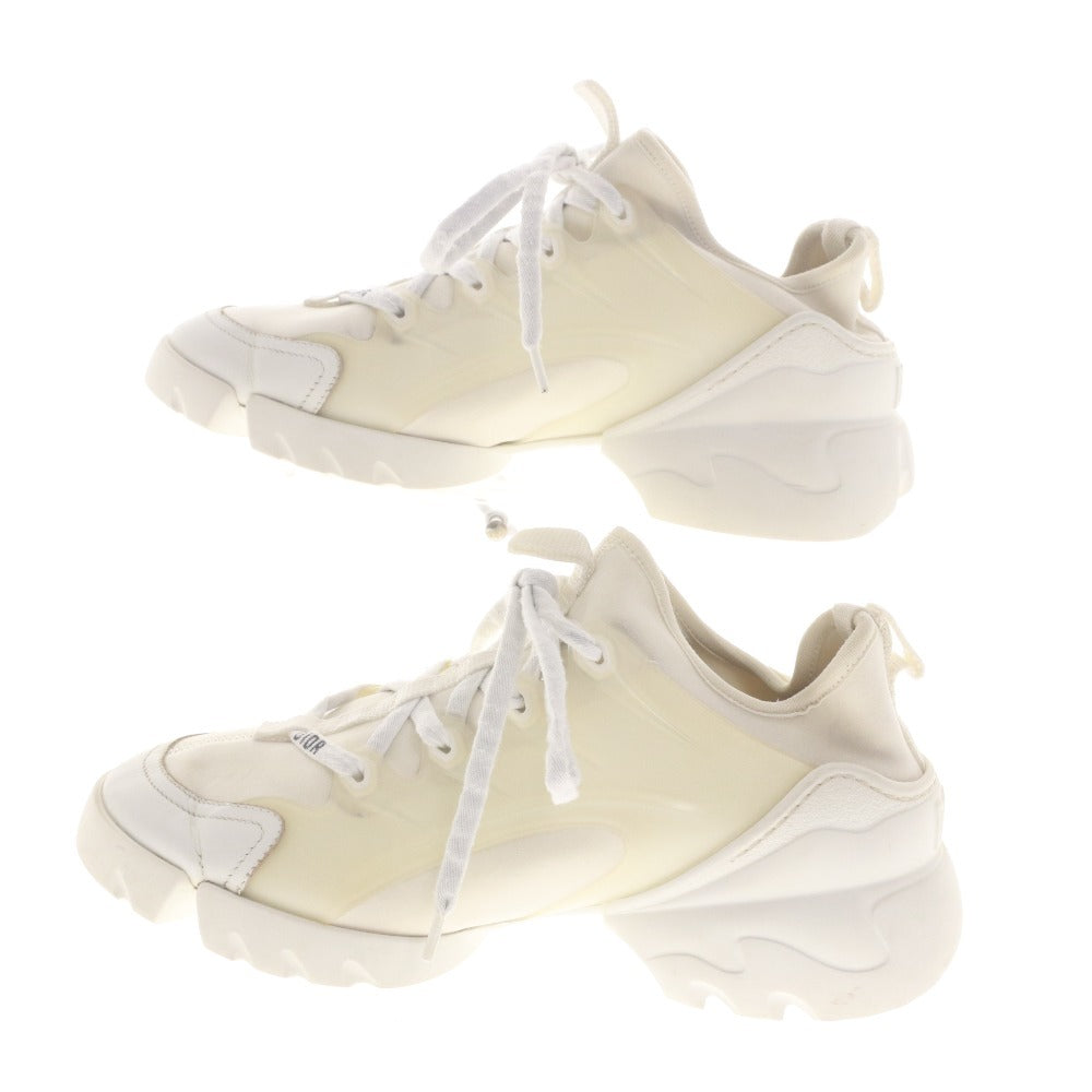 ■ Christian Dior クリスチャンディオール スニーカー シューズ 靴 D-Connect 紐 レディース 37 (23.5cm相当) アイボリー ホワイト