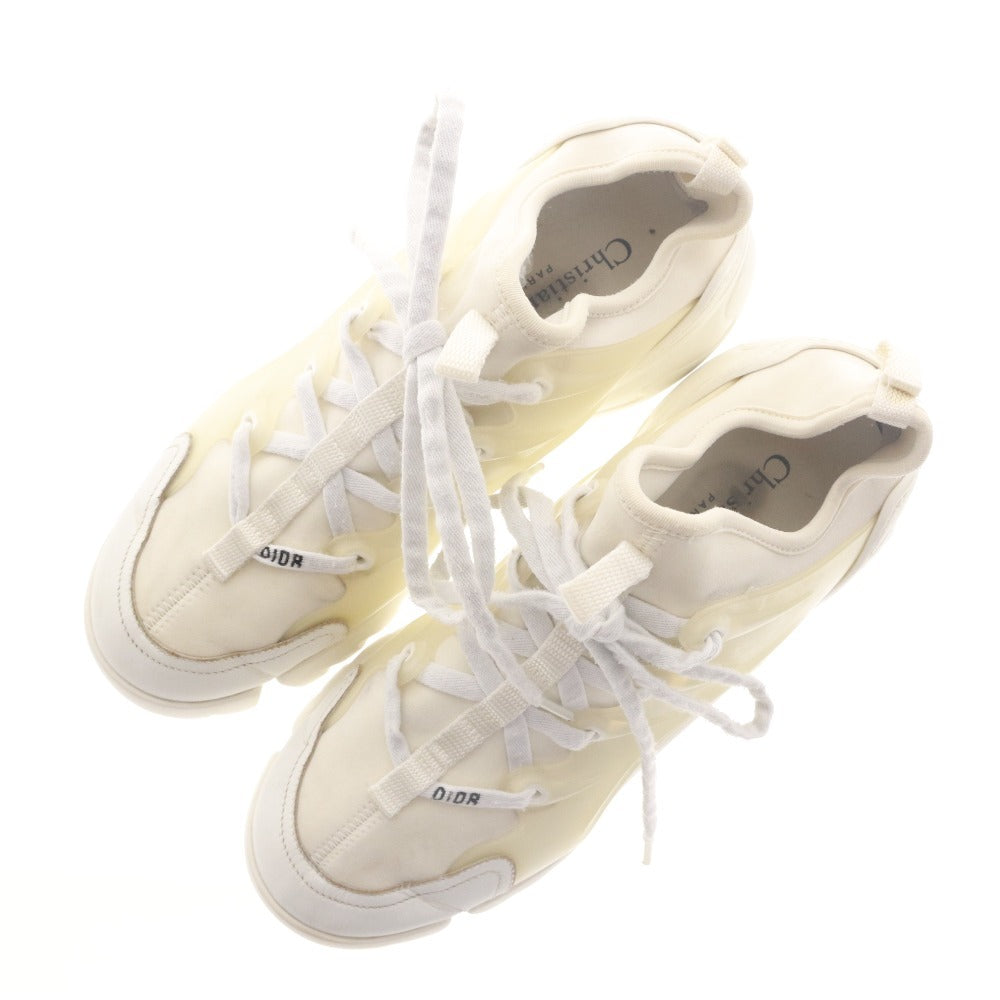 ■ Christian Dior クリスチャンディオール スニーカー シューズ 靴 D-Connect 紐 レディース 37 (23.5cm相当) アイボリー ホワイト