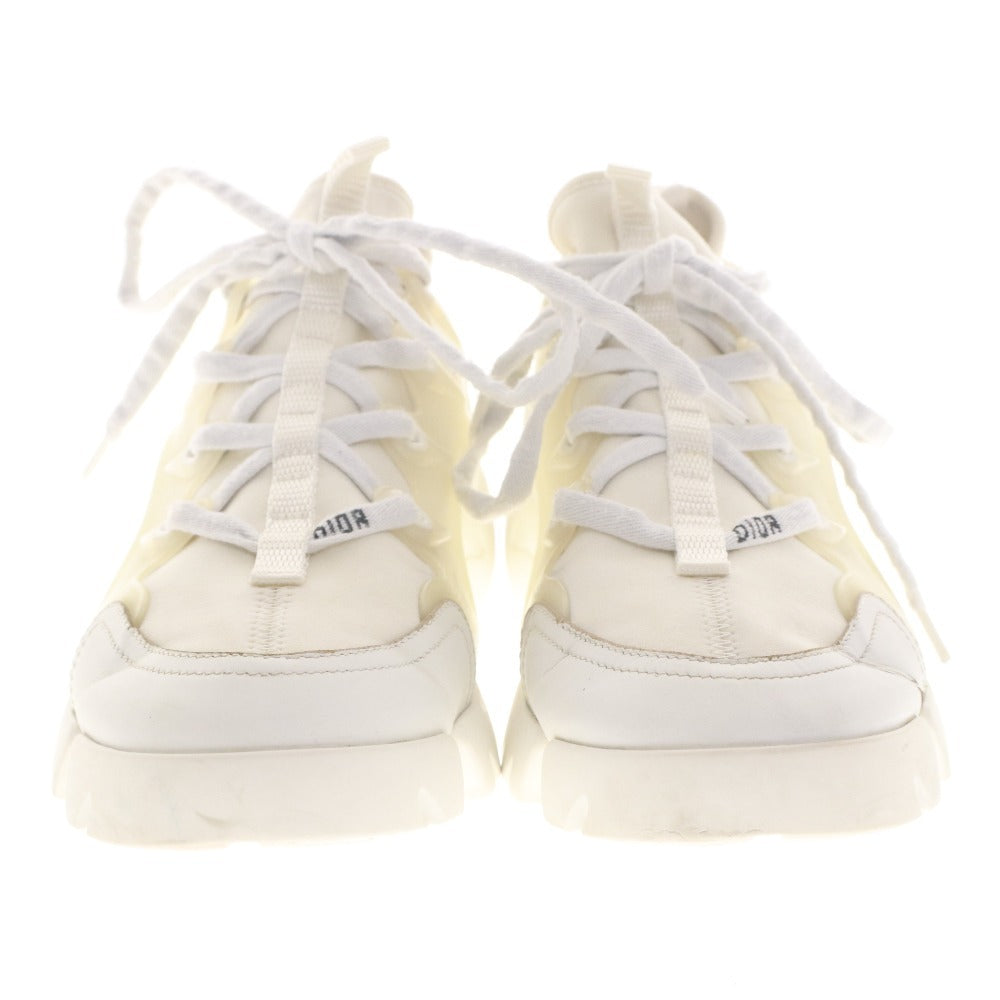 ■ Christian Dior クリスチャンディオール スニーカー シューズ 靴 D-Connect 紐 レディース 37 (23.5cm相当) アイボリー ホワイト