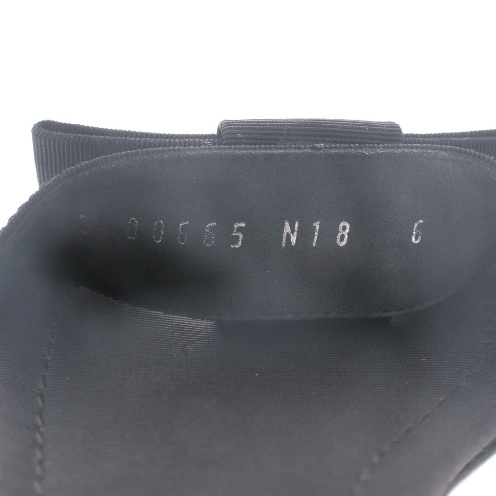 ■ Salvatore Ferragamo サルヴァトーレフェラガモ サンダル ミュール 00665 N18 靴 リボン レディース 6 (24.0cm相当) ブラック