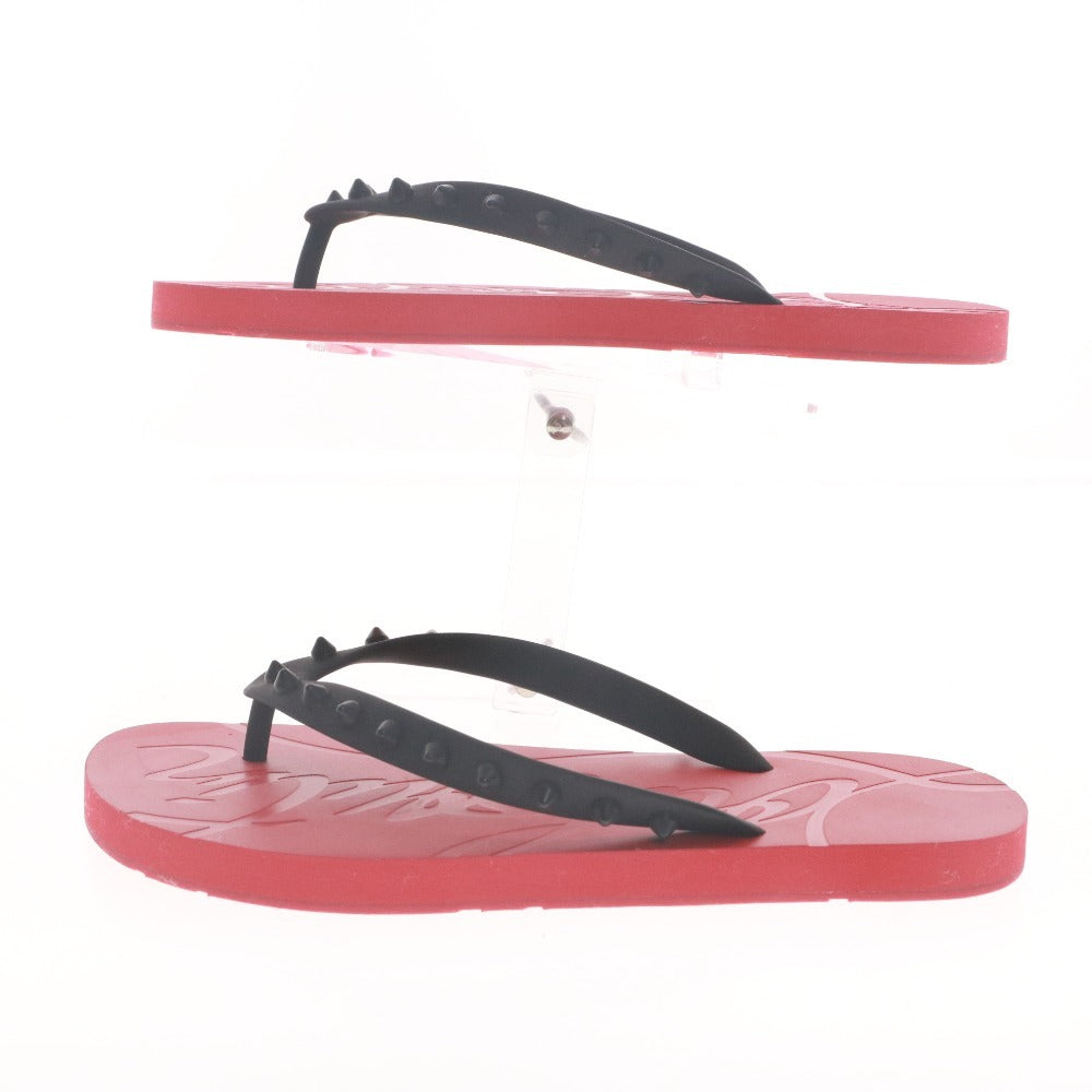■ Christian Louboutin クリスチャンルブタン ビーチ サンダル 靴 イタリア製 メンズ レディース 37 (23.5cm相当) レッド