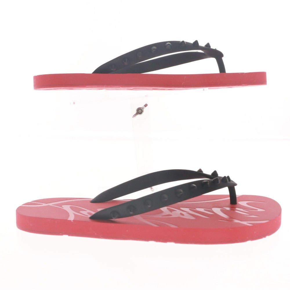■ Christian Louboutin クリスチャンルブタン ビーチ サンダル 靴 イタリア製 メンズ レディース 37 (23.5cm相当) レッド