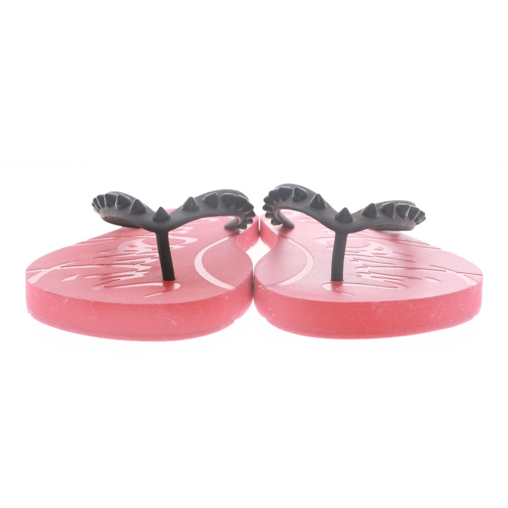 ■ Christian Louboutin クリスチャンルブタン ビーチ サンダル 靴 イタリア製 メンズ レディース 37 (23.5cm相当) レッド