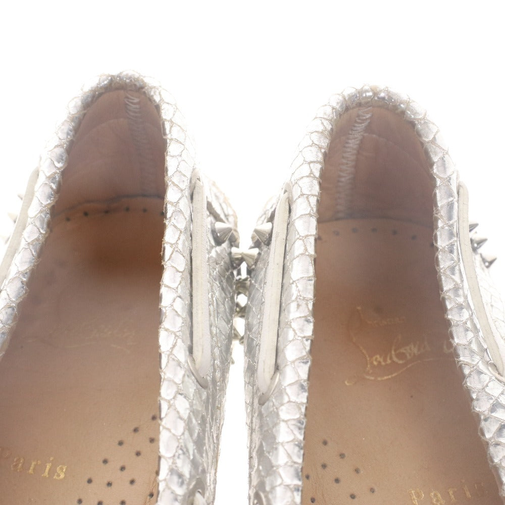 ■ Christian Louboutin クリスチャンルブタン スニーカー シューズ 靴 スタッズ 紐 メンズ 43 (27.0cm~27.5cm相当) シルバー
