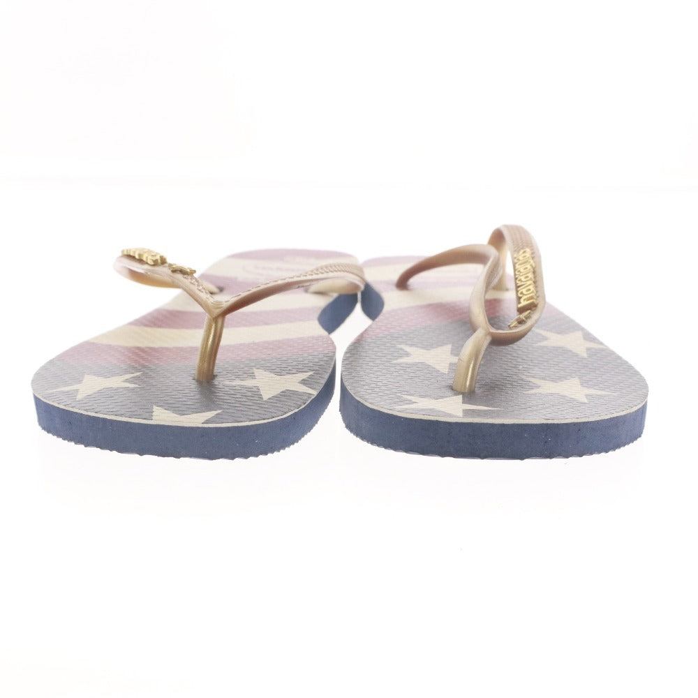 ■ havaianas ハワイアナス ビーチ サンダル スリッパ 靴 ゴールドスタッズ メンズ レディース 37-38 (23.5cm~24.5cm相当) マルチカラー