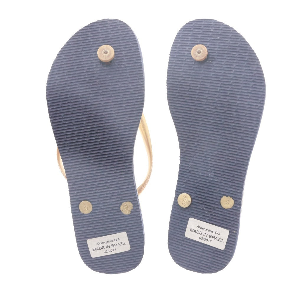 ■ havaianas ハワイアナス ビーチ サンダル スリッパ 靴 ゴールドスタッズ メンズ レディース 37-38 (23.5cm~24.5cm相当) マルチカラー