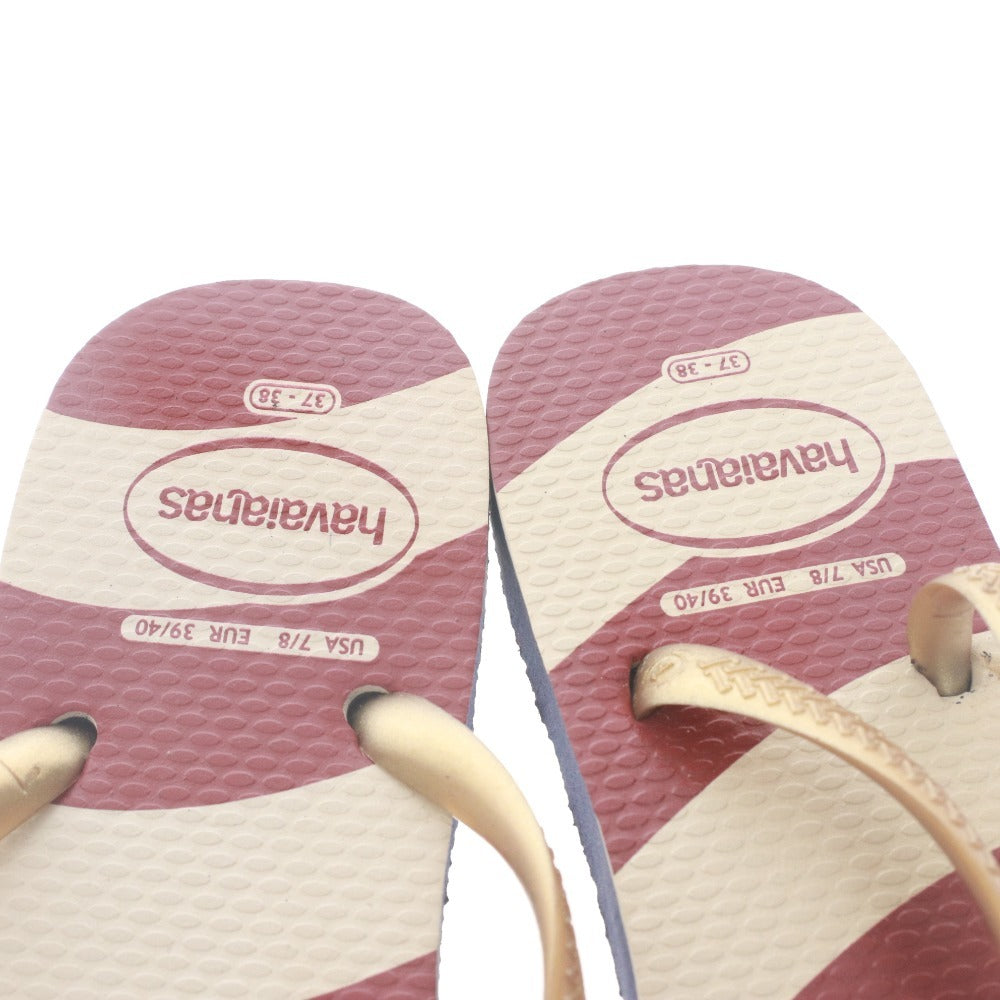 ■ havaianas ハワイアナス ビーチ サンダル スリッパ 靴 ゴールドスタッズ メンズ レディース 37-38 (23.5cm~24.5cm相当) マルチカラー