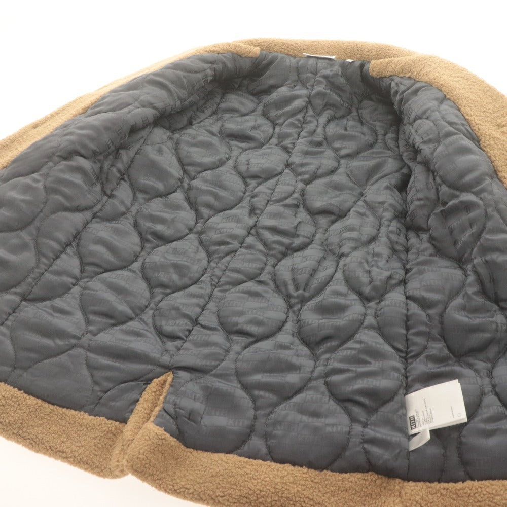 ■ KITH KIDS キス キッズ 子供用 コート 長袖 アウター ジャケット 襟 ボタン 内側ロゴ柄 メンズ レディース サイズ12 ブラウン系