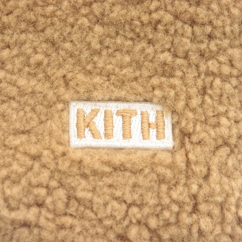 ■ KITH KIDS キス キッズ 子供用 コート 長袖 アウター ジャケット 襟 ボタン 内側ロゴ柄 メンズ レディース サイズ12 ブラウン系
