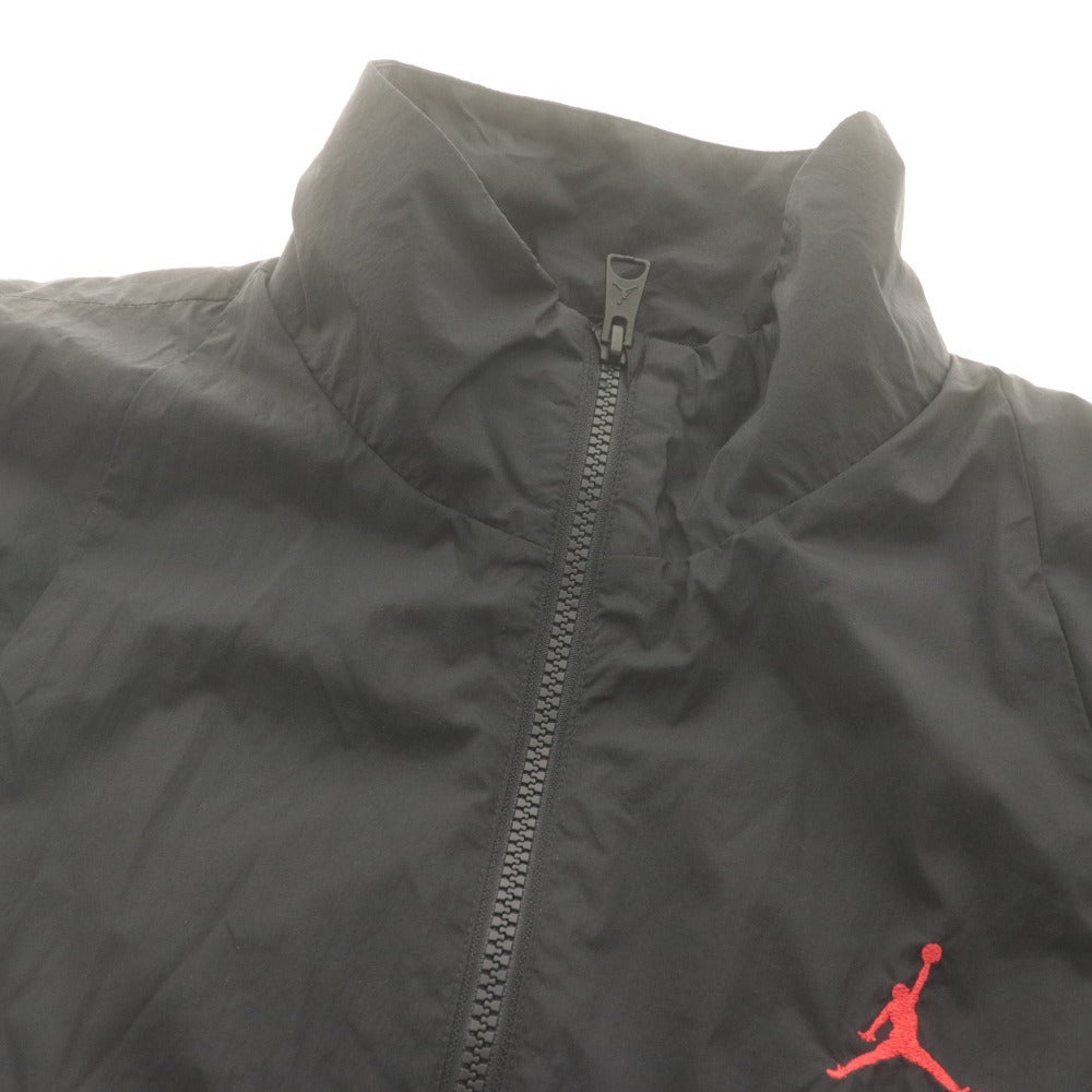 ■ NIKE ナイキ AIR JORDAN エアジョーダン ナイロンジャケット 長袖 アウター バスケロゴ メンズ L ブラック 黒